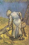 Vincent Van Gogh Peasant Woman Cutting Straw (nn04) France oil painting reproduction